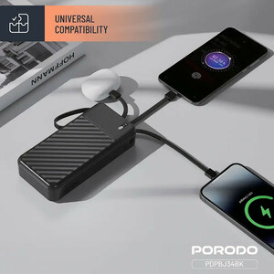 پاوربانک 10.5 وات پرودو مدل Piano PDPBJ34BK ظرفیت 20000 میلی‌آمپرساعت