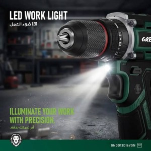 دریل چکشی شارژی گرین لاین مدل GD-13 ظرفیت ۱۶ ولت