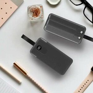 پاوربانک پرودو مدل Integrated Cables ظرفیت 50000 میلی آمپر بر ساعت