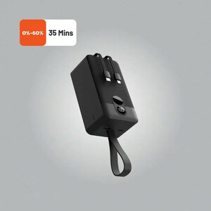 پاوربانک پرودو مدل Integrated Cables ظرفیت 50000 میلی آمپر بر ساعت