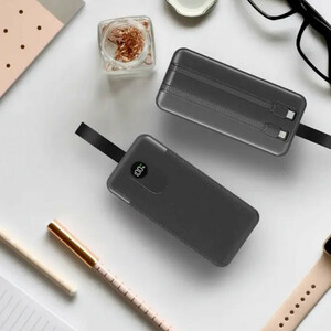 پاوربانک پرودو مدل Integrated Cables ظرفیت 50000 میلی آمپر بر ساعت