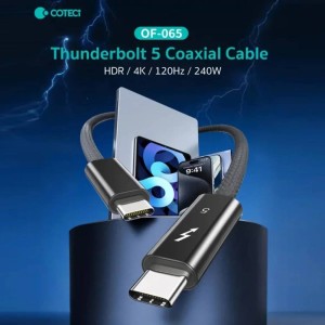 کابل تاندربولت تایپ سی کوتسی COTECI مدل OF-065 توان 240 وات 2 متر