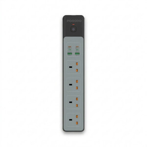 محافظ شوک الکتریکی و چند راهی برق پرودو مدل PD-FWCHO45-BK-65W