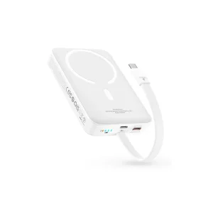 پاوربانک بیسوس مدل Magnetic & Cable 30W با ظرفیت 10000 میلی آمپر ساعت.webp