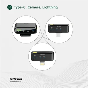 ست میکروفن بی سیم گرین لاین مدل GM-85X با درگاه‌های اتصال USB C.webp