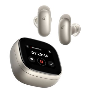 هدفون بلوتوثی توگوشی انکر مدل Soundcore Liberty 5 Pro Max دارای نمایشگر لمسی 1.78 اینچی AMOLED روی کیس شارژ، نویز کنسلینگ فعال تطبیقی ANC 4.0، 8 میکروفون و پشتیبانی از LDAC