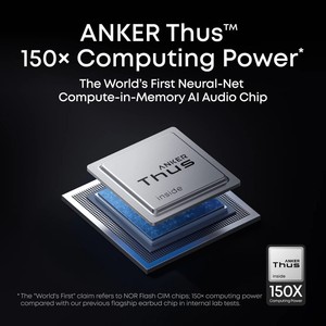 هدفون بلوتوثی توگوشی انکر مدل Soundcore Liberty 5 Pro Max دارای نمایشگر لمسی 1.78 اینچی AMOLED روی کیس شارژ، نویز کنسلینگ فعال تطبیقی ANC 4.0، 8 میکروفون و پشتیبانی از LDAC