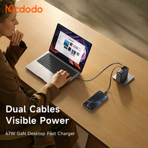 شارژر دیواری 67 وات مک دودو مدل CH-864 به همراه کابل USB-C