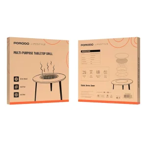 میز سفری تاشو پرودو مدل PD-LFST006-BR سایز صفحه 60×60 سانتی متر.webp