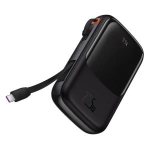 پاوربانک با کابل USB-C 22.5 وات باسئوس مدل P10067100112 ظرفیت 10000 میلی‌آمپرساعت