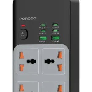 چندراهی برق پرودو ۳۰۰۰ وات ۶ خانه با ۶ پورت USB مدل PDFWCH100GY