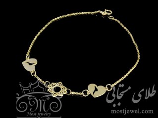 دستبند طلای قلب و چهره