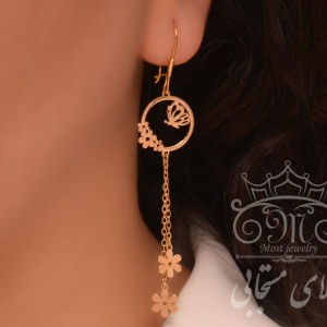 گوشواره طلا گل و پروانه
