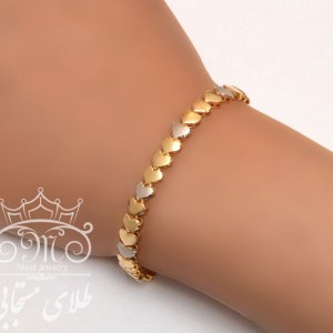 دستبند طلای قلب آوا