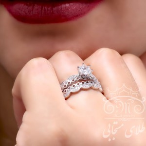 حلقه و پشت حلقه طلای آیسان