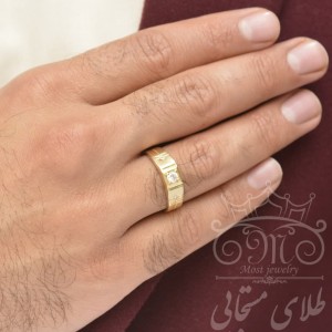 انگشتر طلای مردانه مستجابی
