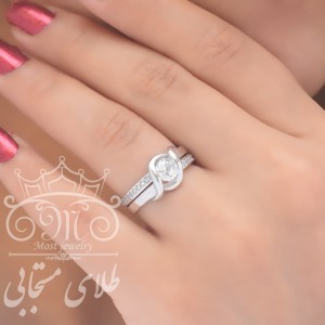 انگشتر طلای سولیتر آیسان برگ