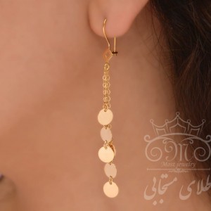 گوشواره طلای پولکی