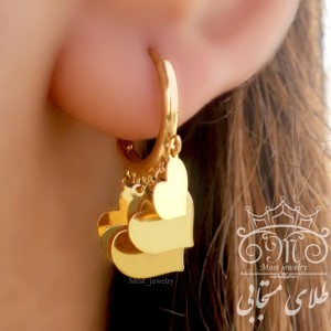 گوشواره طلای روکو  قلب