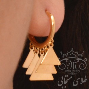 گوشواره طلای روکو مثلث