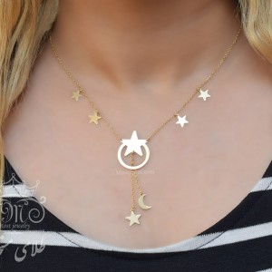گردنبند طلای ماه و ستاره