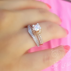 حلقه و پشت حلقه طلا آنا