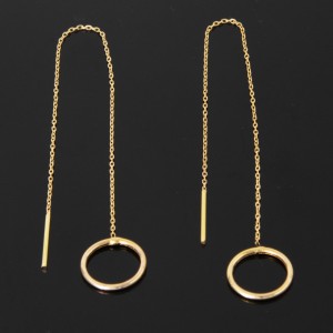 گوشواره طلای بخیه دایره