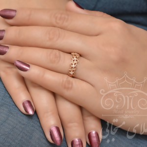 انگشتر طلای فلاور رزگلد