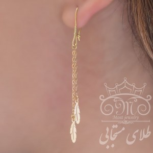 گوشواره طلای پر