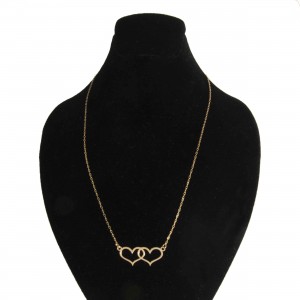 گردنبند طلای دو قلب
