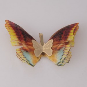 آویز طلای پروانه پارچه ای زرد