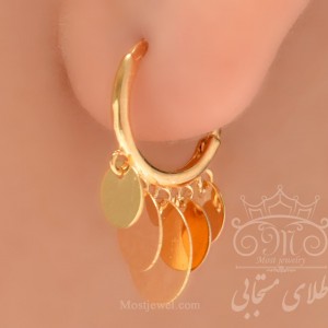 گوشواره طلا روکو دایره