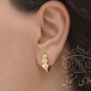 گوشواره چفتی فلاور طلا