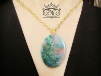 آویز سنگ عقیق منظره