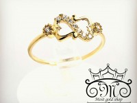 انگشتر قلبی نگین دار