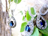 نیم ست جواهری استار نقره