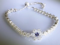 دستبند نقره تک برفی