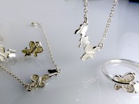 سرویس نقره طرح پروانه