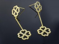 گوشواره آویز دار طرح گل قلبی