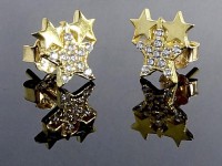 گلگوش طلا طرح 3 ستاره