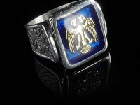 انگشتر نقره مردانه ترک طرح عقاب