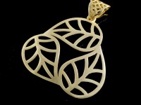 مدال آویز طلا طرح شرقی برگی شکل