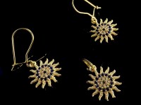 نیم ست چشم نظر خورشیدی (نگین سورمه ای)