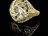 انگشتر فیوژن طرح گل