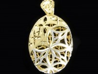 مدال آویز طلای فیوژن دو رنگ