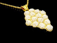 مدال گردن طلا و مروارید سایز بزرگ