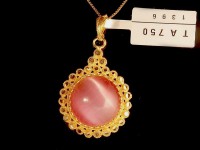 اویز طلا با سنگ چشم گربه