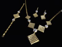 سرویس طلا طرح حصیری