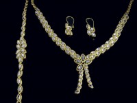 سرویس طلای 18 عیار دو رنگ