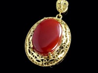 مدال آویز کیمیا با سنگ عقیق